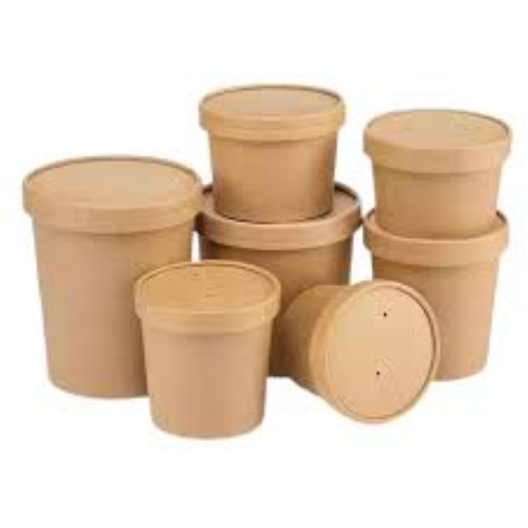 KRAFT SOUP CUP+LID 5PCS 250ML